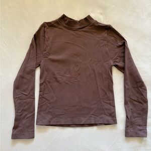 One Step Ahead Long Sleeve Top in Deep Brown